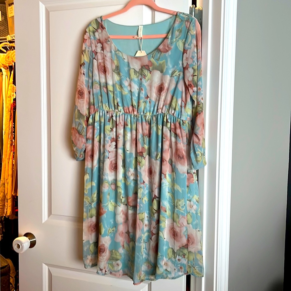 Pink blush maternity dress size L
